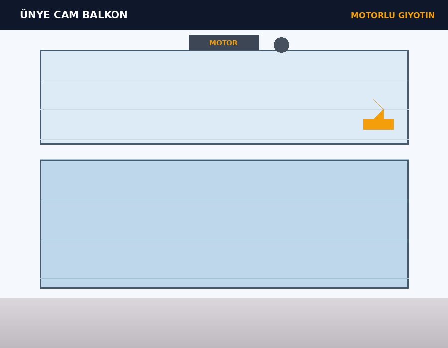 Motorlu Giyotin Cam Balkon